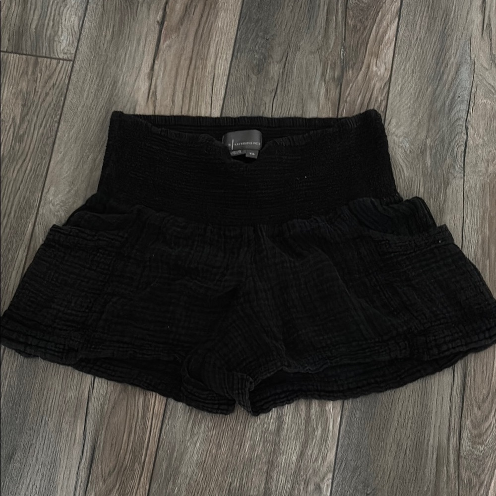 Anthropologie Black High Waist Shorts